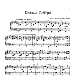Ноты Алис Эллен Шарбоне-Келлерман - Поэтический романс (Op. 10) - предпросмотр