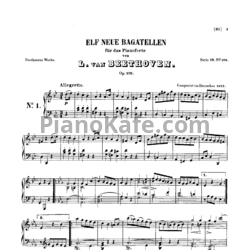 Ноты Л. В. Бетховен - 11 Новых багателей для фортепиано (OP.119) - предпросмотр