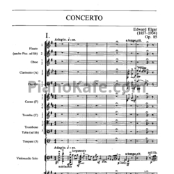Ноты Эдуард Элгар - Концерт для виолончели с оркестром (Op. 85, Партитура) - предпросмотр