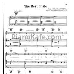 Ноты Barry Manilow - The best of me - предпросмотр