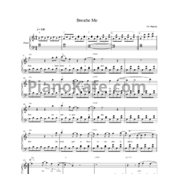 Ноты Sia - Breathe me (Версия 2) - предпросмотр