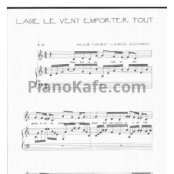 Ноты Mylene Farmer - Je laisse le vent - предпросмотр