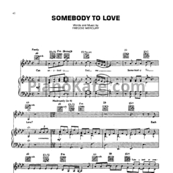 Ноты Сабина Мустаева - Somebody to Love - предпросмотр