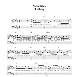 Ноты Nickelback - Lullaby - предпросмотр