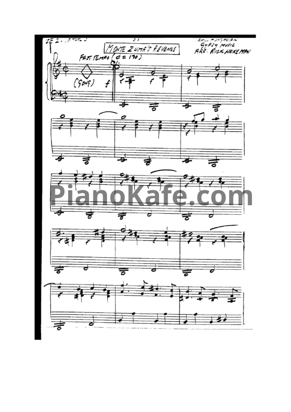 Ноты Rick Wakeman - Montezuma - PianoKafe.com