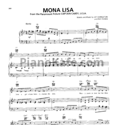 Ноты Nat King Cole - Mona Lisa (Версия 2) - предпросмотр