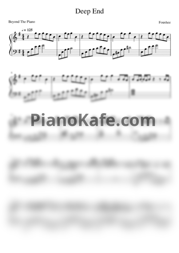 Ноты Fousheé - Deep end - PianoKafe.com