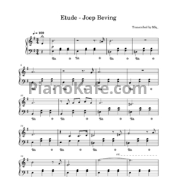 Ноты Joep Beving - Etude - предпросмотр