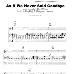 Ноты Barbra Streisand - As if we never said goodbye - предпросмотр