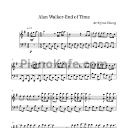 Ноты K-391, Alan Walker & Ahrix - End of time - предпросмотр