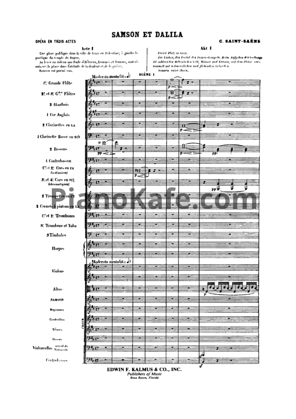 Ноты Камиль Сен-Санс - Опера "Самсон и Далила" (Op. 47) - PianoKafe.com