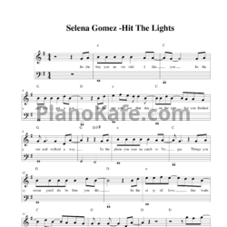 Ноты Selena Gomez ft. The Scene - Hit the lights - предпросмотр