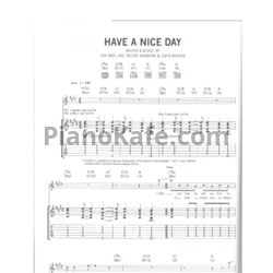Ноты Bon Jovi - Have a nice day (Книга для гитары) - предпросмотр