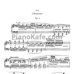 Ноты Erik Satie - 3 nocturnes - предпросмотр