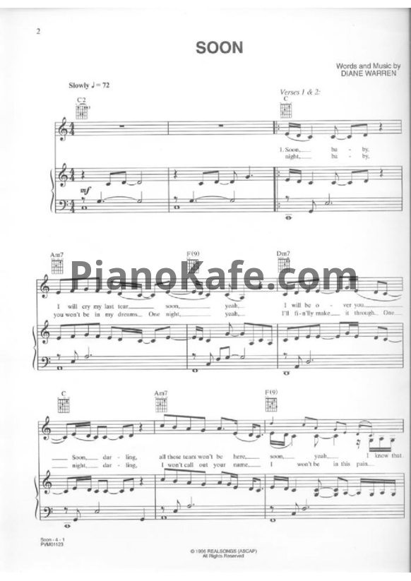 Ноты LeAnn Rimes - Soon - PianoKafe.com