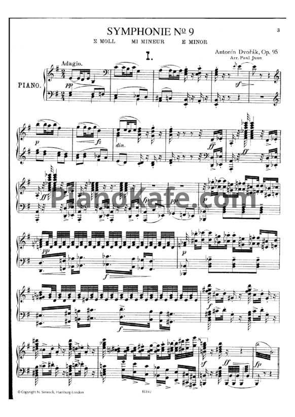 Ноты Милан Дворжак - Симфония №9 ми минор (Op. 95) - PianoKafe.com