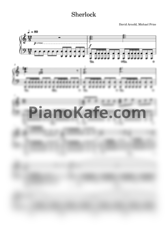 Ноты David Arnold, Michael Price - Sherlock - PianoKafe.com