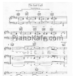 Ноты The Eagles - The sad cafe - предпросмотр
