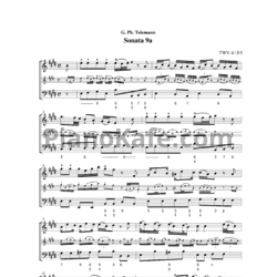 Ноты Георг Телеман - Методическая соната №9 - предпросмотр