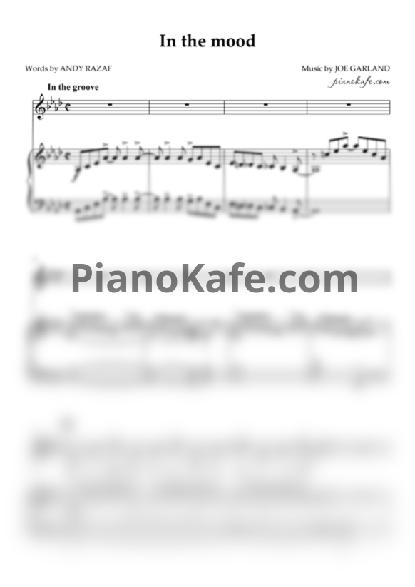 Ноты Glenn Miller - In the mood - PianoKafe.com