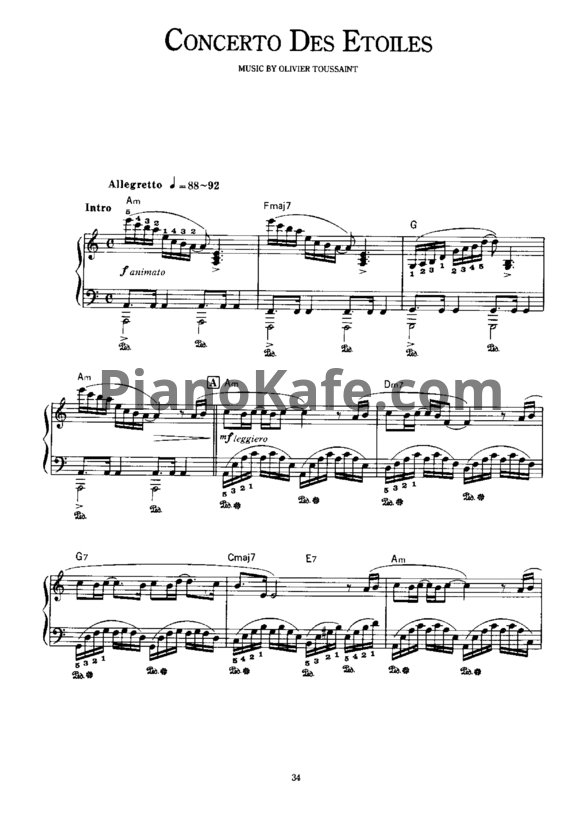 Ноты Richard Clayderman - Concerto des etoiles - PianoKafe.com