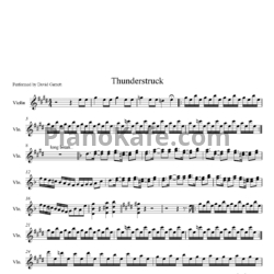 Ноты David Garrett - Thunderstruck - предпросмотр