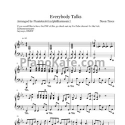 Ноты Neon Trees - Everybody talks