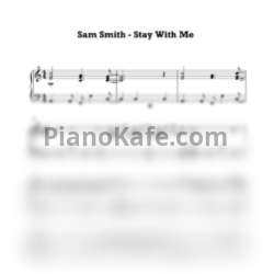 Ноты Sam Smith - Stay with me (Piano cover) - предпросмотр