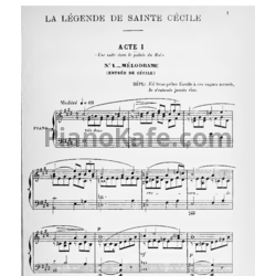 Ноты Эрнест Шоссон - Легенда о святой Цецилии (Op. 22) - предпросмотр