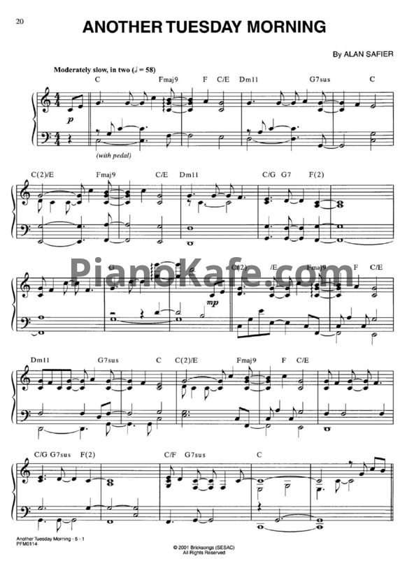 Ноты Jim Brickman - Another tuesday morning - PianoKafe.com