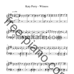 Ноты Katy Perry - Witness - предпросмотр
