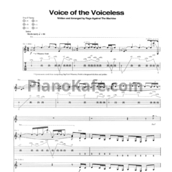 Ноты Rage Against the Machine - Voice of the voiceless