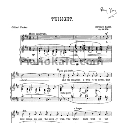Ноты Эдуард Элгар - Twilight (Op. 59, №6) - предпросмотр