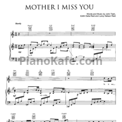 Ноты John Tesh - Mother I miss you - предпросмотр