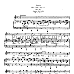 Ноты И. Брамс - Пять песен (op. 47) - предпросмотр