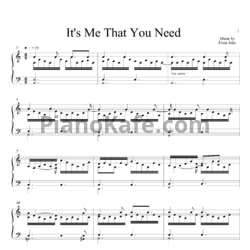 Ноты Elton John - It's me that you need - предпросмотр