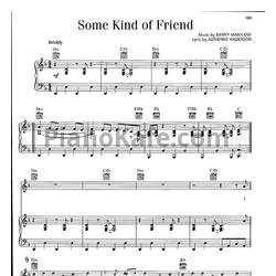 Ноты Barry Manilow - Some kind of friend - предпросмотр