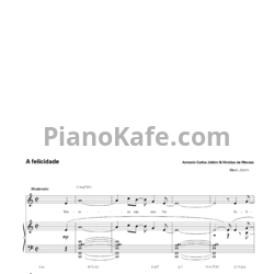 Ноты Antonio Carlos Jobim & Vinicius de Moraes - A felicidade - предпросмотр