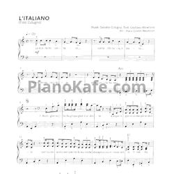 Ноты Toto Cutugno - L'italiano (Версия 3) - предпросмотр