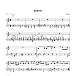 Ноты Sabrina Carpenter - Thumbs - предпросмотр