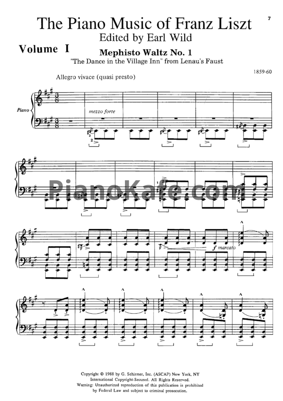 Ноты Earl Wild - The piano music of Franz Liszt (Volume 1) - PianoKafe.com