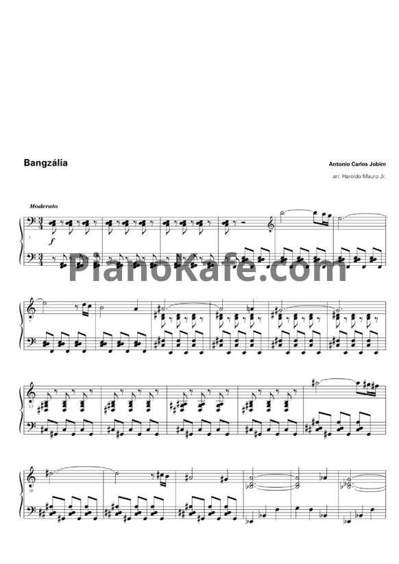 Ноты Antonio Carlos Jobim - Bangzalia - PianoKafe.com