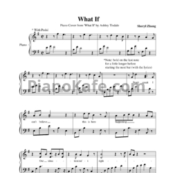 Ноты Ashley Tisdale - What if - предпросмотр