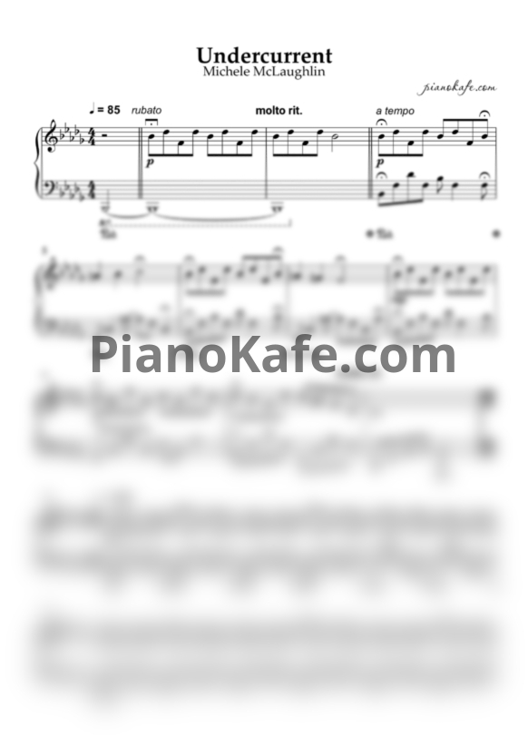 Ноты Michele Mclaughlin - Undercurrent - PianoKafe.com