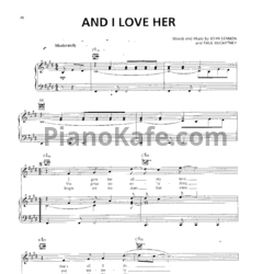 Ноты The Beatles - And I love her (Версия 3) - предпросмотр