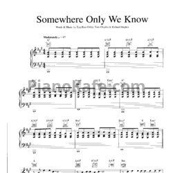Ноты Keane - Somewhere only we know
