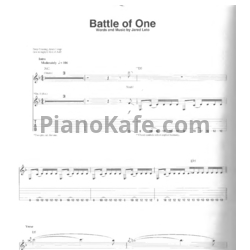 Ноты 30 Seconds To Mars - Battle of One - предпросмотр