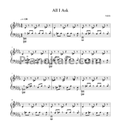 Ноты Adele - All I ask - предпросмотр