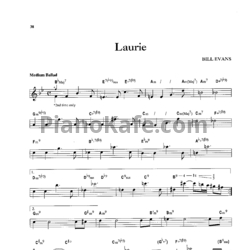 Ноты Bill Evans - Laurie - предпросмотр