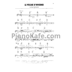 Ноты Adriano Celentano - Le pesche d'inverno - предпросмотр